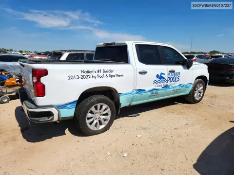 2022 Chevrolet Silverado Ltd C1500 Custom VIN 3GCPWBEK8NG107237 фото 3