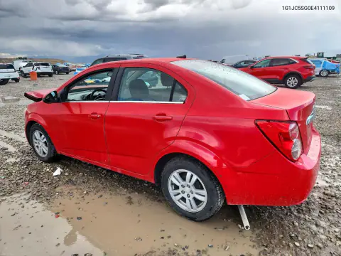 2014 Chevrolet Sonic Lt VIN 1G1JC5SG0E4111109 фото 2
