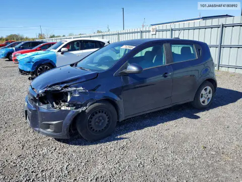 1G1JA6SH4F4180892 — 2015 Chevrolet Sonic, Передняя часть, фото до ремонта
