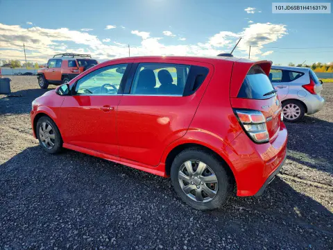 2017 Chevrolet Sonic Lt VIN 1G1JD6SB1H4163179 фото 2