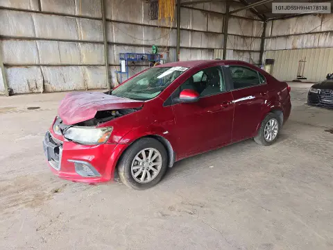 1G1JD5SH9H4178138 — 2017 Chevrolet Sonic, Передняя часть, фото до ремонта
