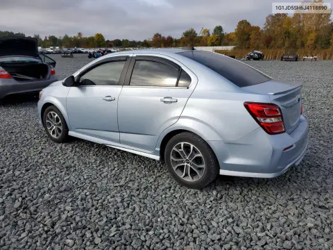 2018 Chevrolet Sonic Lt VIN 1G1JD5SH6J4118890 фото 2