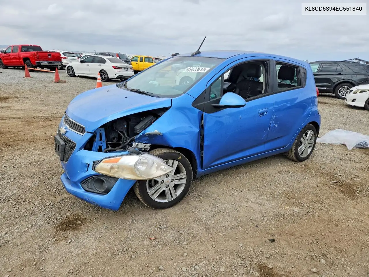 2014 Chevrolet Spark 1Lt VIN KL8CD6S94EC551840 фото 1