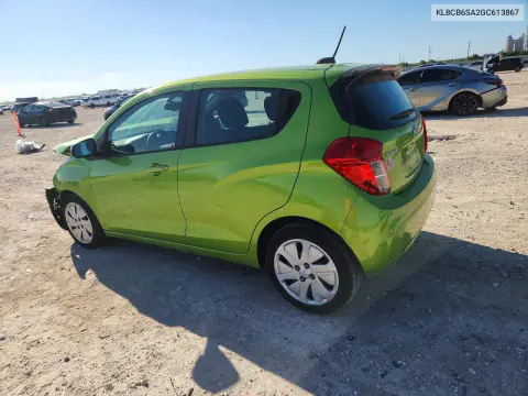 2016 Chevrolet Spark Ls VIN KL8CB6SA2GC613867 фото 2
