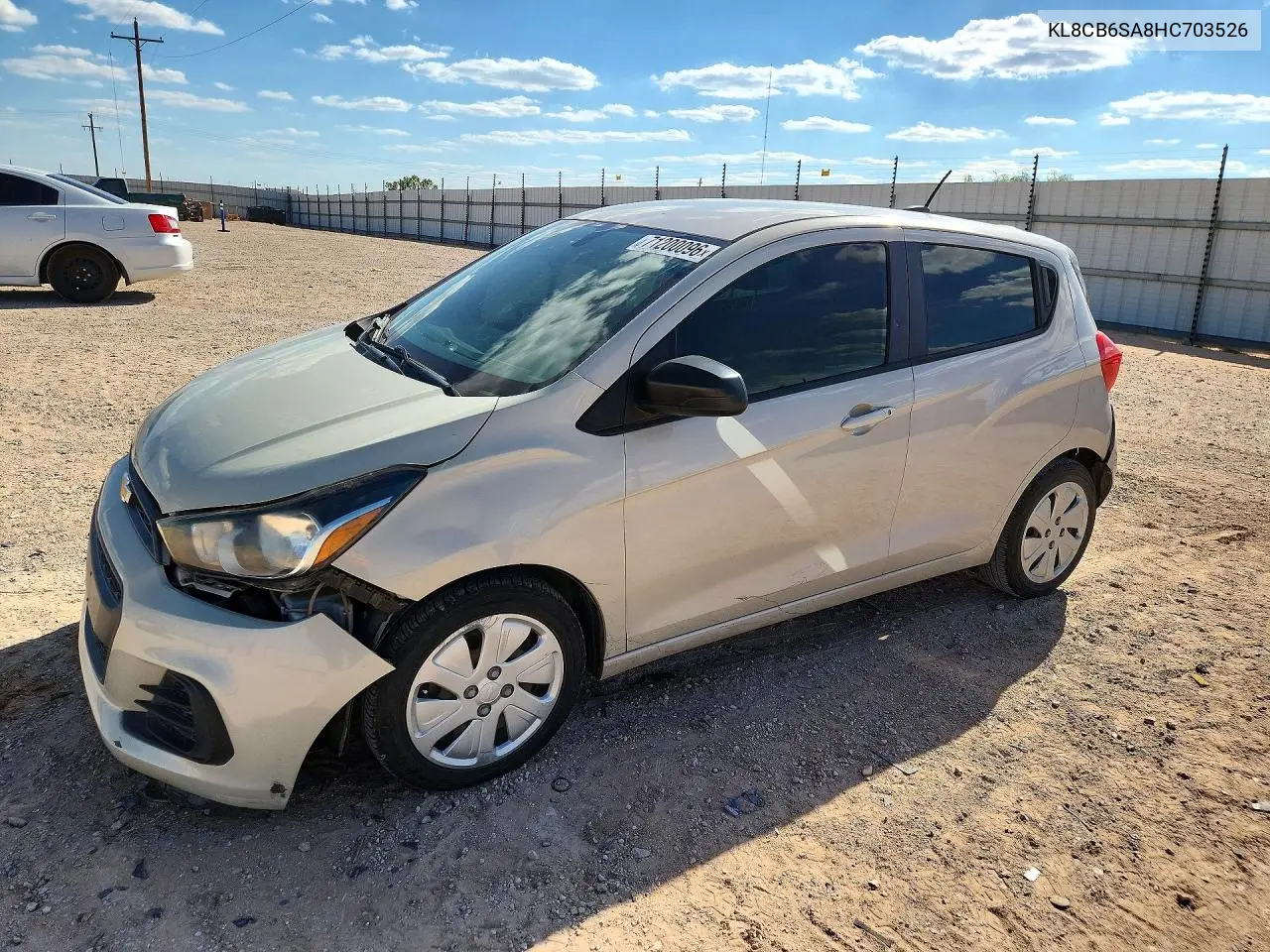 2017 Chevrolet Spark Ls VIN KL8CB6SA8HC703526 фото 1