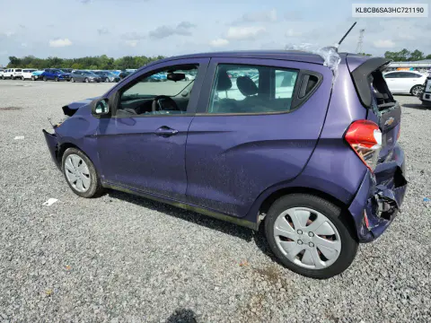 2017 Chevrolet Spark Ls VIN KL8CB6SA3HC721190 фото 2