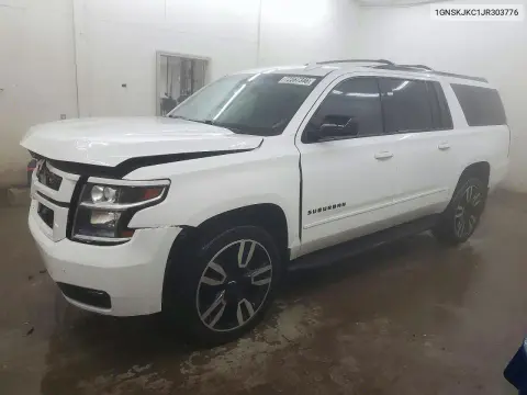 1GNSKJKC1JR303776 — 2018 Chevrolet Suburban, Передняя часть, фото до ремонта