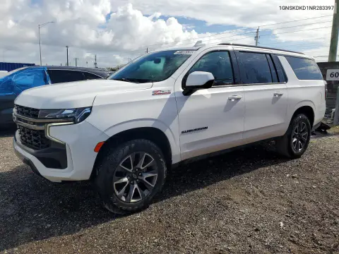 1GNSKDKD1NR283397 — 2022 Chevrolet Suburban, Отсутствующий / Измененный VIN, фото до ремонта
