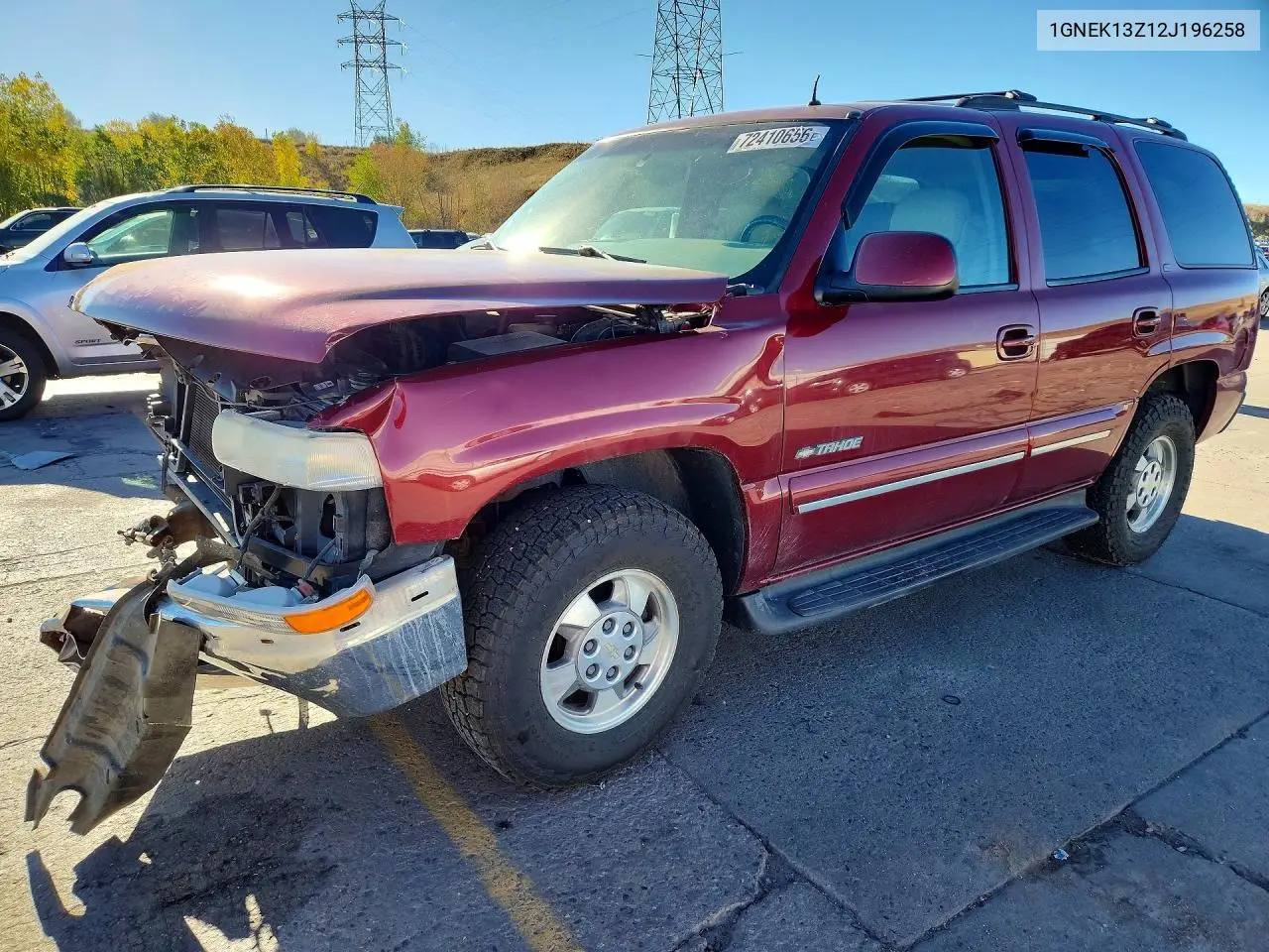 2002 Chevrolet Tahoe K1500 VIN 1GNEK13Z12J196258 фото 1