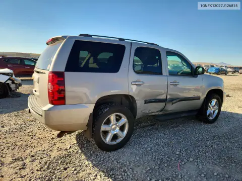 2007 Chevrolet Tahoe K1500 VIN 1GNFK13027J126815 фото 3