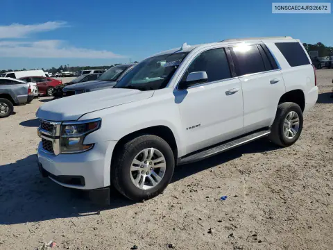 1GNSCAEC4JR326672 — 2018 Chevrolet Tahoe, Передняя часть, фото до ремонта