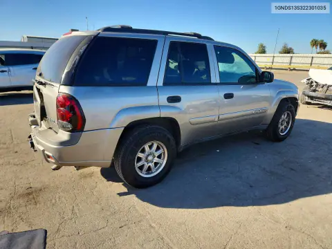 2002 Chevrolet Trailblazer VIN 1GNDS13S322301035 фото 3