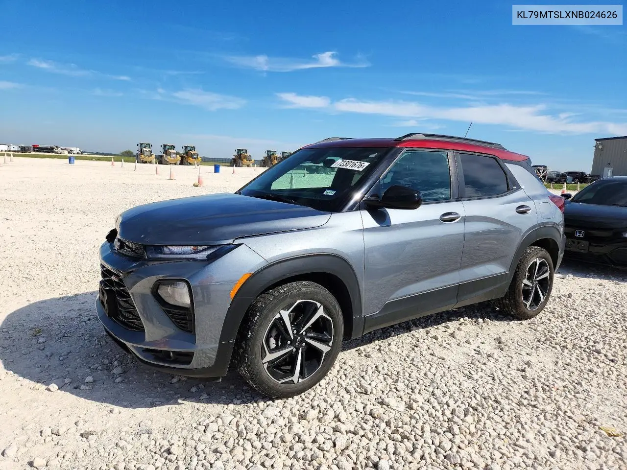 2022 Chevrolet Trailblazer Rs VIN KL79MTSLXNB024626 фото 1