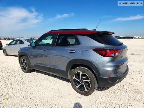 2022 Chevrolet Trailblazer Rs VIN KL79MTSLXNB024626 фото 2