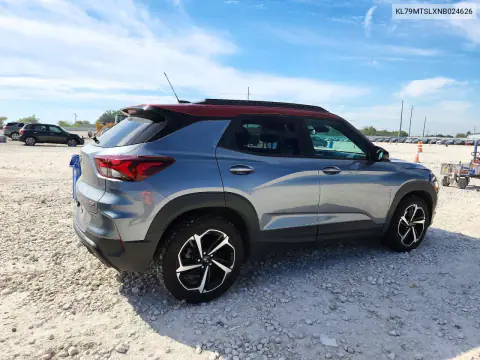 2022 Chevrolet Trailblazer Rs VIN KL79MTSLXNB024626 фото 3