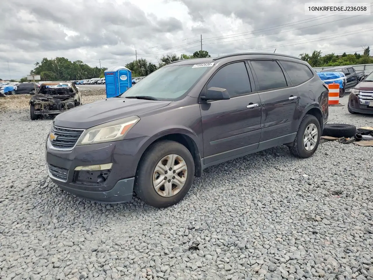 2014 Chevrolet Traverse Ls VIN 1GNKRFED6EJ236058 фото 1