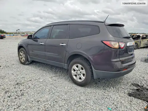 2014 Chevrolet Traverse Ls VIN 1GNKRFED6EJ236058 фото 2