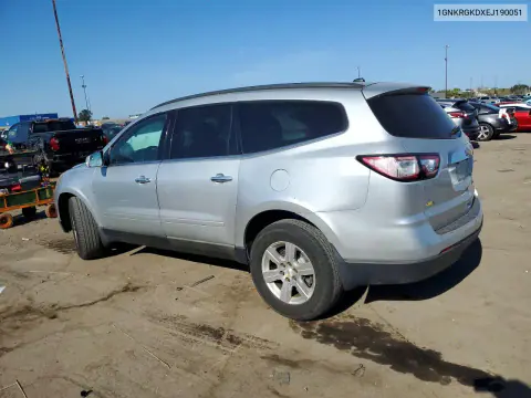 2014 Chevrolet Traverse Lt VIN 1GNKRGKDXEJ190051 фото 2