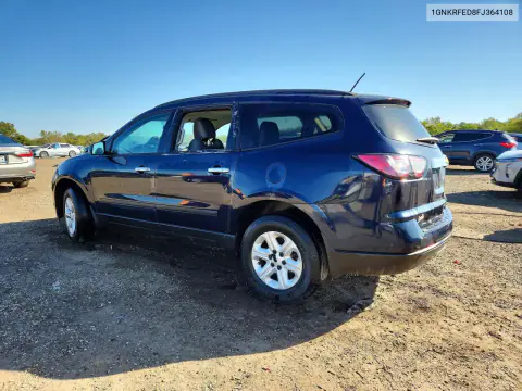 2015 Chevrolet Traverse Ls VIN 1GNKRFED8FJ364108 фото 2
