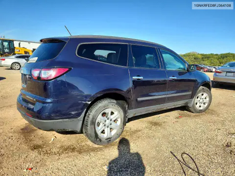 2015 Chevrolet Traverse Ls VIN 1GNKRFED8FJ364108 фото 3