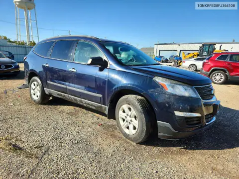 2015 Chevrolet Traverse Ls VIN 1GNKRFED8FJ364108 фото 4
