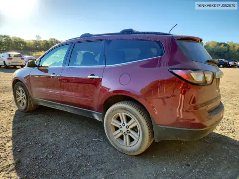 2015 Chevrolet Traverse VIN 1GNKVGKD7FJ352070 фото 2