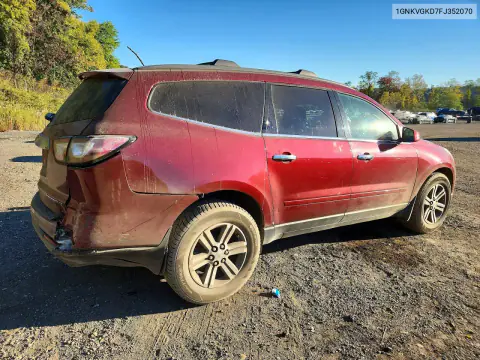 2015 Chevrolet Traverse VIN 1GNKVGKD7FJ352070 фото 3