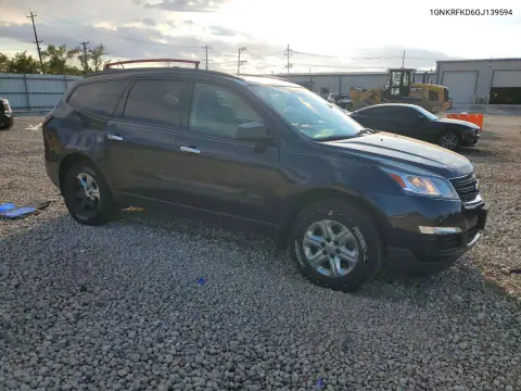 2016 Chevrolet Traverse Ls VIN 1GNKRFKD6GJ139594 фото 4