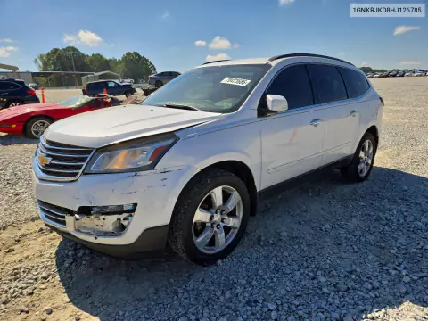 1GNKRJKD8HJ126785 — 2017 Chevrolet Traverse, Передняя часть, фото до ремонта