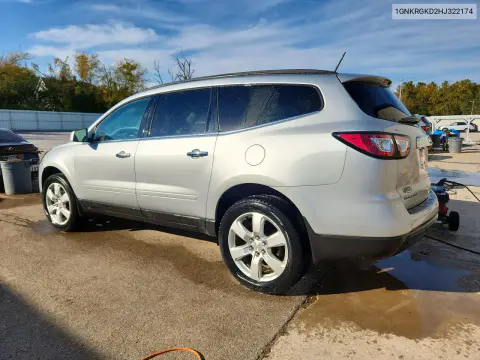 2017 Chevrolet Traverse Lt VIN 1GNKRGKD2HJ322174 фото 2