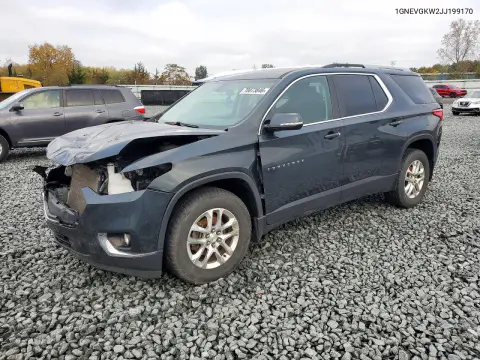 1GNEVGKW2JJ199170 — 2018 Chevrolet Traverse, Передняя часть, фото до ремонта