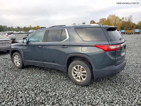 2018 Chevrolet Traverse Lt VIN 1GNEVGKW2JJ199170 фото 2