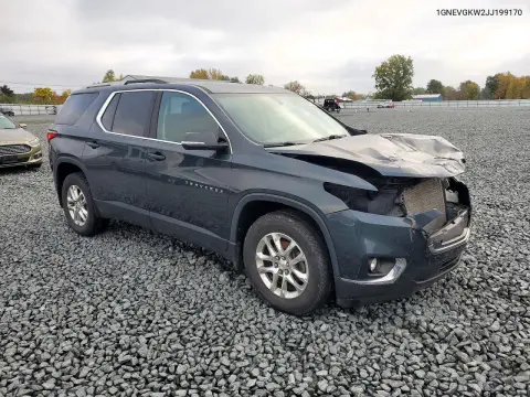 2018 Chevrolet Traverse Lt VIN 1GNEVGKW2JJ199170 фото 4