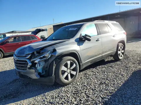 1GNEVHKW5JJ192588 — 2018 Chevrolet Traverse, Передняя часть, фото до ремонта