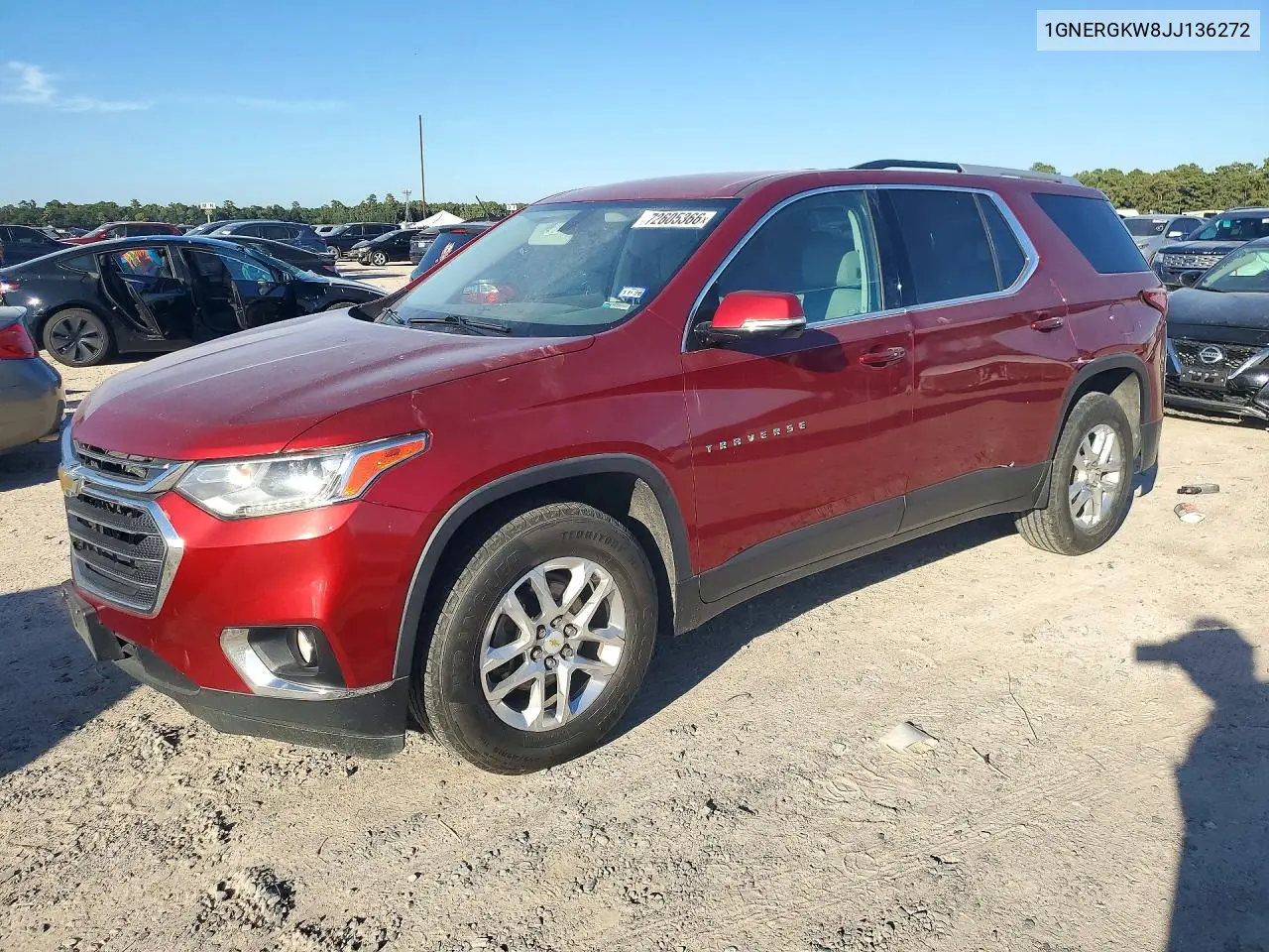 2018 Chevrolet Traverse Lt VIN 1GNERGKW8JJ136272 фото 1