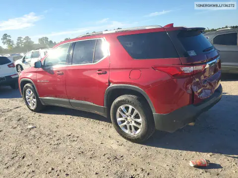 2018 Chevrolet Traverse Lt VIN 1GNERGKW8JJ136272 фото 2