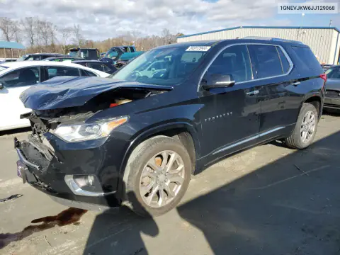 1GNEVJKW6JJ129068 — 2018 Chevrolet Traverse, Передняя часть, фото до ремонта