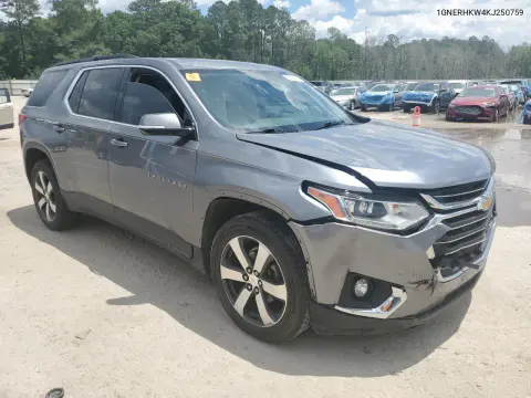 2019 Chevrolet Traverse Lt VIN 1GNERHKW4KJ250759 фото 4