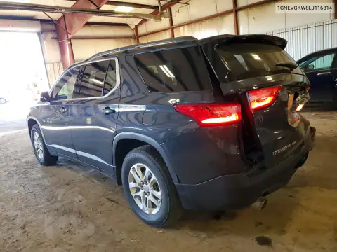 1GNEVGKW8LJ116814 — 2020 Chevrolet Traverse, фото 2 с аукциона Copart 16.10.2026, Задняя часть
