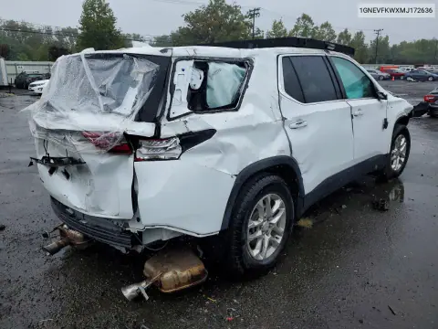 2021 Chevrolet Traverse Ls VIN 1GNEVFKWXMJ172636 фото 3