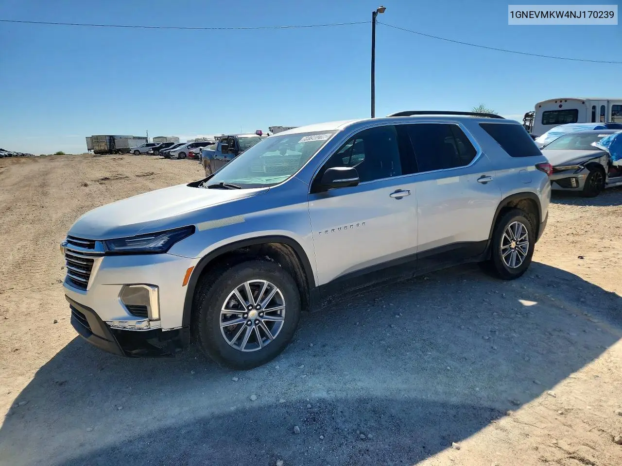 2022 Chevrolet Traverse Lt VIN 1GNEVMKW4NJ170239 фото 1