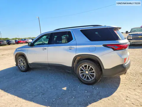 2022 Chevrolet Traverse Lt VIN 1GNEVMKW4NJ170239 фото 2