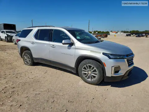 2022 Chevrolet Traverse Lt VIN 1GNEVMKW4NJ170239 фото 4