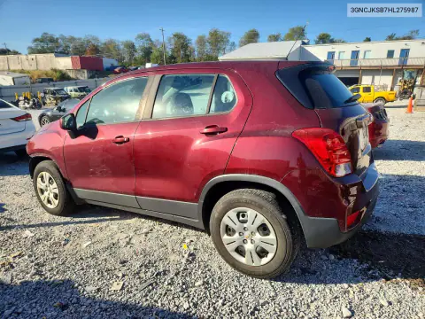 2017 Chevrolet Trax Ls VIN 3GNCJKSB7HL275987 фото 2