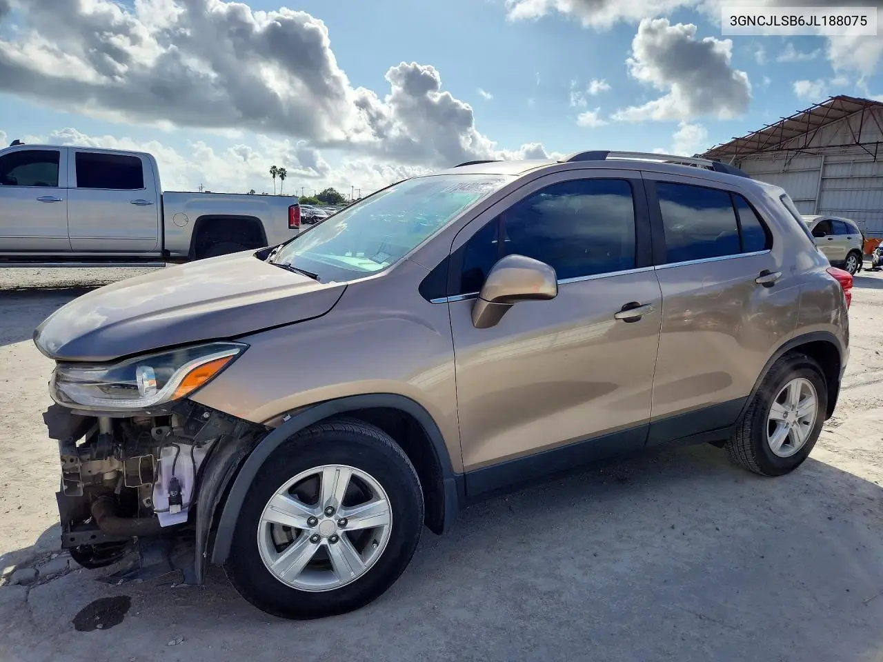 2018 Chevrolet Trax 1Lt VIN 3GNCJLSB6JL188075 фото 1