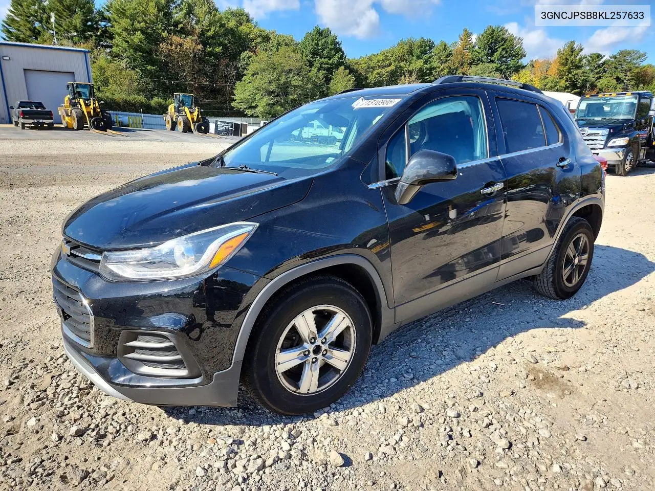 2019 Chevrolet Trax 1Lt VIN 3GNCJPSB8KL257633 фото 1
