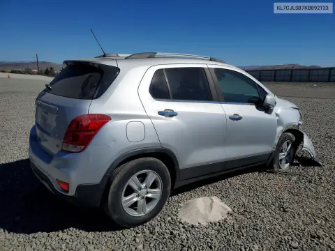 2019 Chevrolet Trax 1Lt VIN KL7CJLSB7KB892133 фото 3
