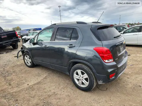 2019 Chevrolet Trax 1Lt VIN 3GNCJLSB4KL294638 фото 2