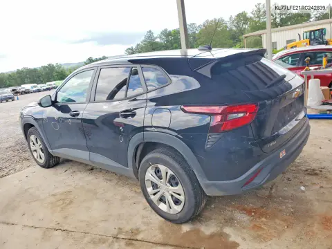 2024 Chevrolet Trax Ls VIN KL77LFE21RC242839 фото 2
