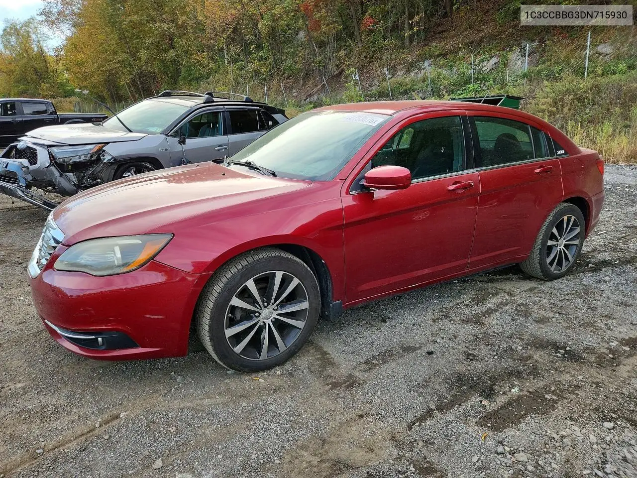 1C3CCBBG3DN715930 Chrysler 200 2013 — повреждение Задняя часть, фото до ремонта